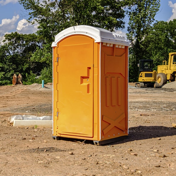 how often are the portable restrooms cleaned and serviced during a rental period in Lafe Arkansas